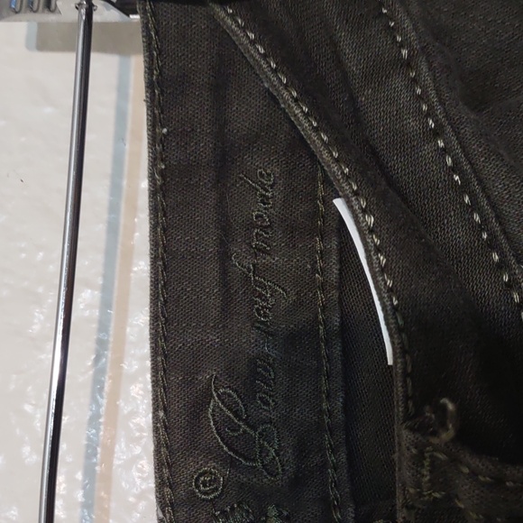 SLIGHTLY USED MACHINE POUR NEUF MODE DARK GREEN JEANS LOW RISE SIZE 28 - Picture 3 of 15